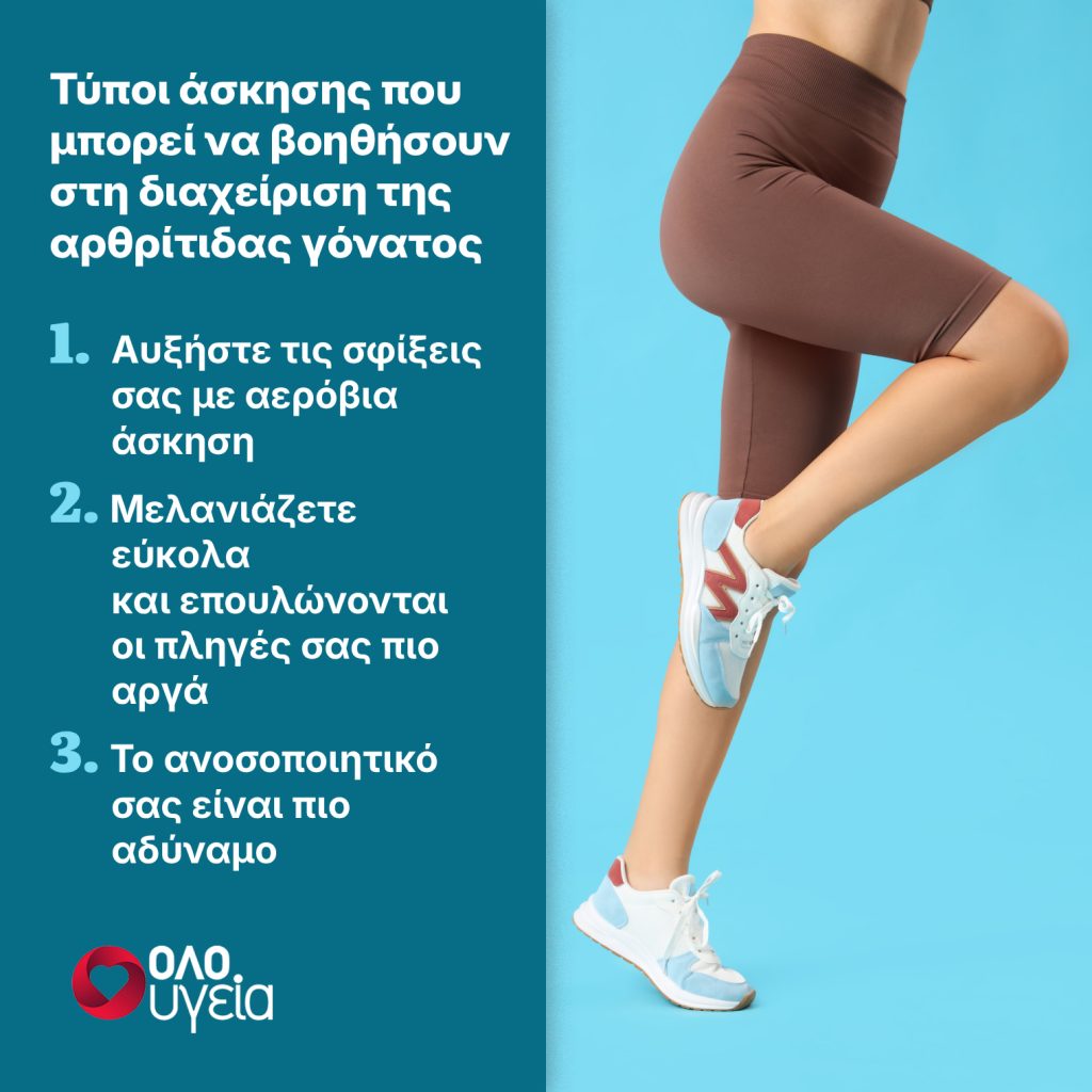 Αρθρίτιδα γόνατος: Οι ασκήσεις που μπορεί να μειώσουν τον πόνο και να ενισχύσουν την κινητικότητα